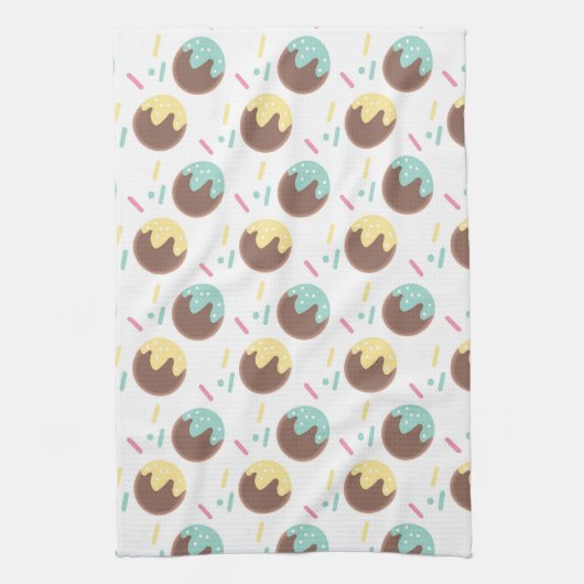 Mattiert Cake Pop Doughnut Sprinkles Sweet Feinsch Geschirrtuch (Vertikal)