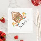 Mattiert Candy Gingerbrot House Multicolor Holiday Serviette (Beispiel)