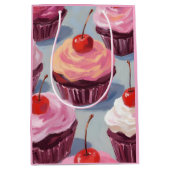 Mattiert Cherry Cupcakes | Geburtstagsfeier Mittlere Geschenktüte (Vorderseite)