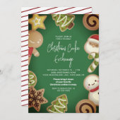 Mattiert Cookie Exchange Weihnachtsfeiertag Party Einladung (Vorne/Hinten)