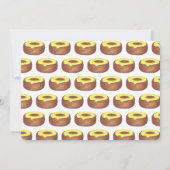 Mattiert Croissant Donut Doughnut Frühstück Brunch Einladung (Rückseite)