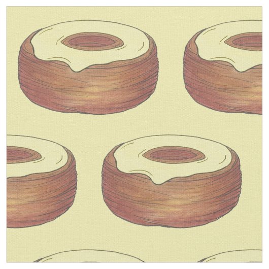 Mattiert Croissant Donut Doughnut Konditorei Stoff (Nahaufnahme)