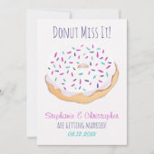 Mattiert Donut Miss It Hochzeit Save The Date (Vorderseite)