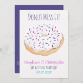 Mattiert Donut Miss It Hochzeit Save The Date (Vorne/Hinten)
