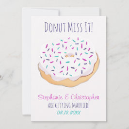Mattiert Donut Miss It Hochzeit Save The Date