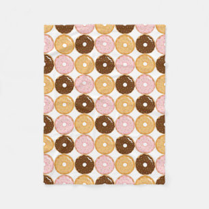 Mattiert Donut Pattern Fleecedecke