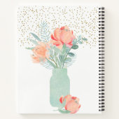 Mattiert Glass Mason Jar Brautparty Gästebuch Notizblock (Rückseite)