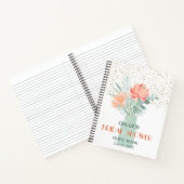 Mattiert Glass Mason Jar Brautparty Gästebuch Notizblock (Innenseite)