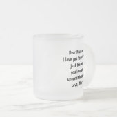 Mattiert Glass Tasse 10oz : Meine einzige Königin (VorderseiteRechts)