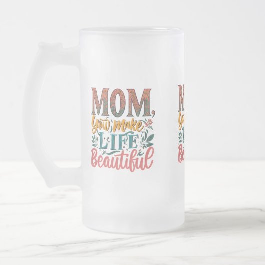 Mattiert Glass Tasse 16 oz - "Mama, Sie machen Leb (Links)