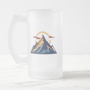 Mattiert Glass Tasse 16 oz - Serene Mountain Majes