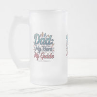 Mattiert Glass Tasse - 16 oz: "Vater: Mein Held, m