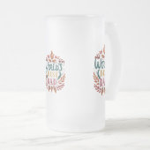 Mattiert Glass Tasse - 16 oz "Weltbestes Vater-Des (VorderseiteRechts)