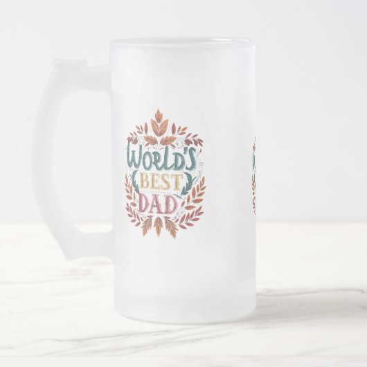 Mattiert Glass Tasse - 16 oz "Weltbestes Vater-Des (Links)