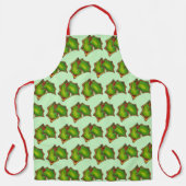 Mattiert Holly Blätter Leaf Sugar Cookie Weihnacht Schürze (Vorderseite)