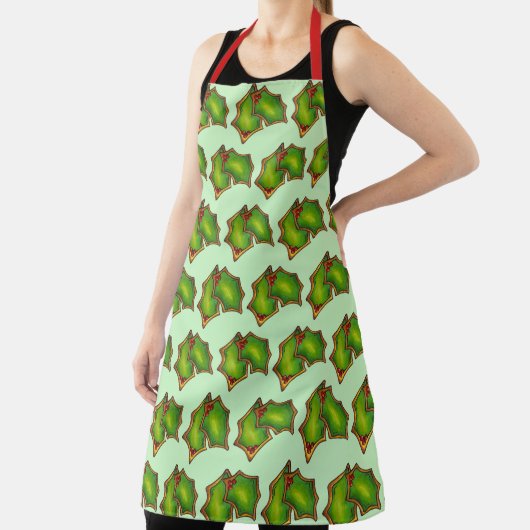 Mattiert Holly Blätter Leaf Sugar Cookie Weihnacht Schürze (InSitu)