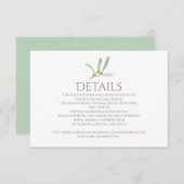 Mattiert Mistletoe Winter Wedding Begleitkarte (Vorne/Hinten)