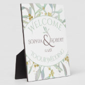 Mattiert Mistletoe Winter Wedding Fotoplatte (Seite)