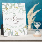 Mattiert Mistletoe Winter Wedding Fotoplatte (Seite)