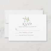 Mattiert Mistletoe Winter Wedding RSVP Karte (Vorderseite)