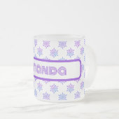 Mattiert mit Hübschen Schneeflocken Mattglastasse (VorderseiteRechts)