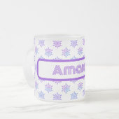 Mattiert mit Hübschen Schneeflocken Mattglastasse (Vorderseite Links)