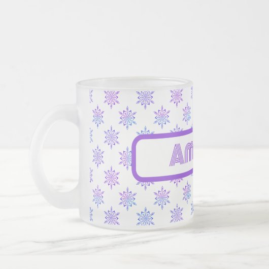 Mattiert mit Hübschen Schneeflocken Mattglastasse (Links)