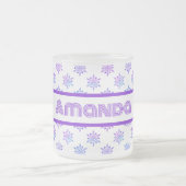 Mattiert mit Hübschen Schneeflocken Mattglastasse (Mittel)