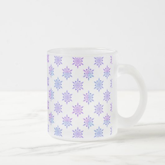 Mattiert mit Hübschen Schneeflocken Mattglastasse (Rechts)
