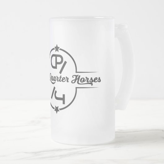 Mattiert mit schwarzem Logo Mattglas Bierglas (VorderseiteRechts)