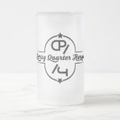 Mattiert mit schwarzem Logo Mattglas Bierglas (Mittel)