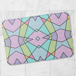 Mattiert pastellfarben Niedlich Pink Blau Abstrakt Badematte