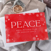 Mattiert Peace Red Watercolor Non-Foto