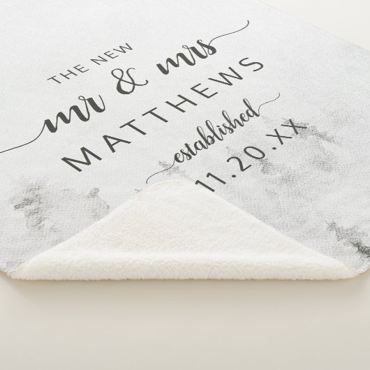 Mattiert Pines Rustic The New Mr & Mrs Newlyweds Sherpadecke (3/4)