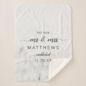 Mattiert Pines Rustic The New Mr & Mrs Newlyweds Sherpadecke (Vorderseite)