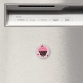 Mattiert Pink Cupcake Magnet (In Situ (Geschirrspüler))