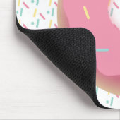 Mattiert rosa 3D-Donut sprinkieren Mousepad (Ecke)