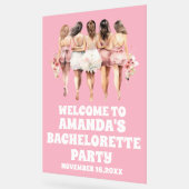 Mattiert-rosa Akrylbachelorette Begrüßungszeichen Acrylschild (Winkel)