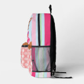 Mattiert Schokolade Pink Personalisiert Bedruckter Rucksack (Rechts)
