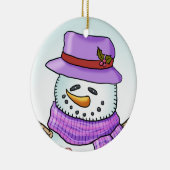 Mattiert Snowman Keramikornament (Rechts)