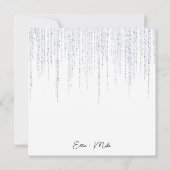 Mattiert Winter - Silver - Bridal Dankeschön-Karte Dankeskarte (Rückseite)