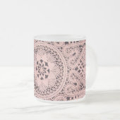 Mattierte 10 oz Mattierte Glass Tasse LACE (VorderseiteRechts)