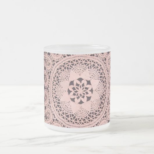 Mattierte 10 oz Mattierte Glass Tasse LACE (Mittel)