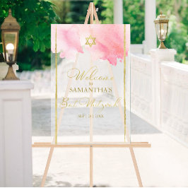 Mattierte AkrylBegrüßungszeichen Abstrakt Bat Mitz Acrylschild