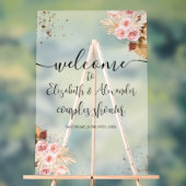 Mattierte Akryllische Begrüßungssignatur Boho Paar Acrylschild (Neutral)