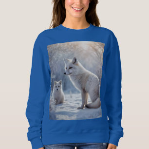 "Mattierte Anleihen: The Arctic Fox and their Cub" Sweatshirt