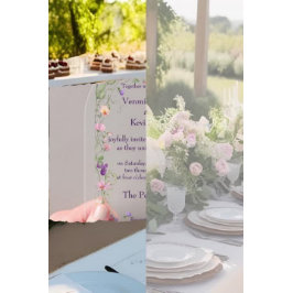 Mattierte Arch-Wildblume - Akronylic Hochzeitseinl Acryleinladungen