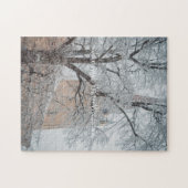 Mattierte Bäume und eine majestätische Kathedrale Puzzle (Horizontal)