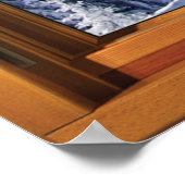 Mattierte Baumkronen Winter Scene Window Illusion  Poster (Ecke)