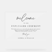 Mattierte Begrüßung bei unserer unverstopften Zere Acrylschild (Vorderseite)